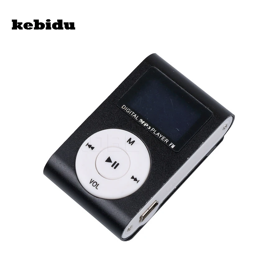 

kebidu Mini USB Clip MP3 Player LCD Screen Support 32GB Micro SD TF Card Mp3 Music Player