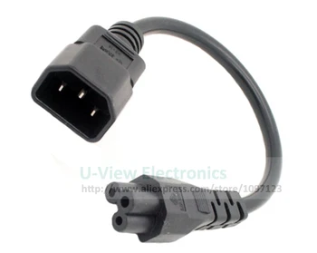 

NCHTEK IEC 320 C14 Male to C5 Female Adapter Cable IEC 3 Pin Male to C5 Micky,PDU PSU Power Converter Cord/Free Shipping/10PCS