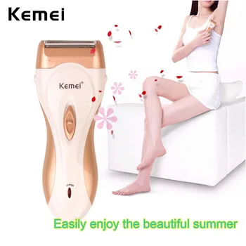 

Kemei Electric Rechargeable Shaver Lady Epilator Hair Removal Depilatory Body Armpit Bikini Legs depilador Facial Depilation