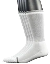 

Men's 4 Pairs Bamboo Diabetic Crew Socks with Seamless Toe and Cushion Sole