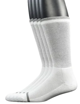 

Men's 4 Pairs Bamboo Diabetic Crew Socks with Seamless Toe and Cushion Sole