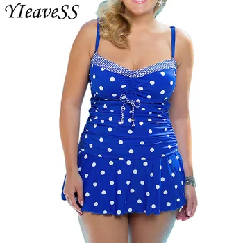 

2018 Tankini Plus Size Swimming Suit 5XL Loose Swimsuit Women's Separate Bikini Bather Push Up Padded Swimwear Dress