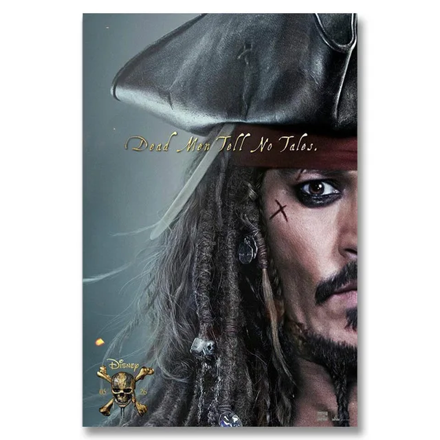 

Jack Sparrow Johnny Depp Pirate Giant SILK POSTER Decorative Wall painting 24x36inch