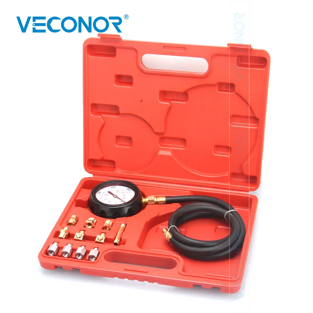 

VECONOR 14pcs Engine Oil Pressure Tester Test Gauge Diagnostic Test Tool Set Kit