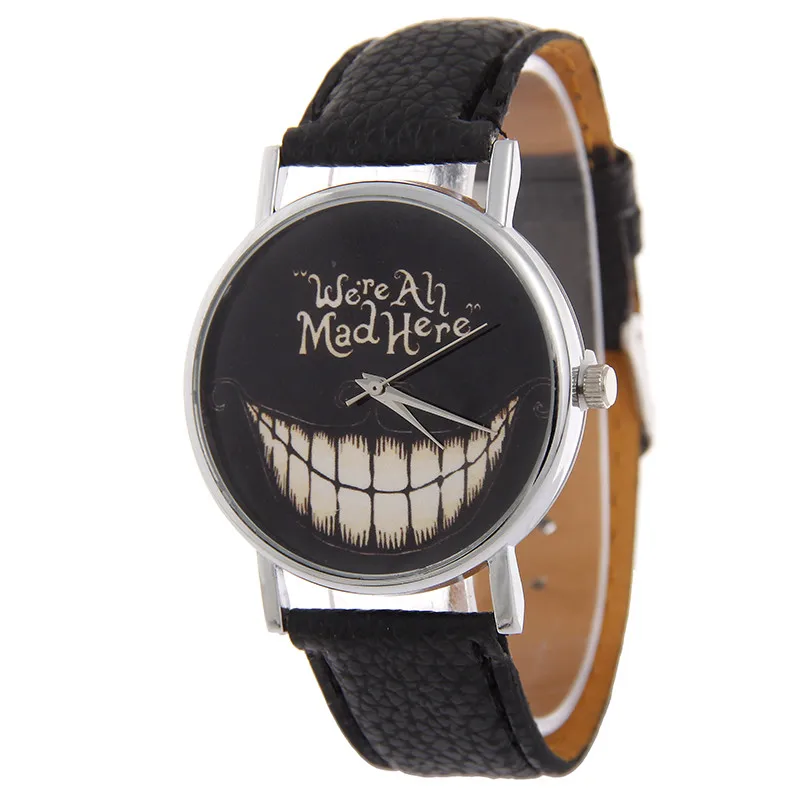 

Watch Women Clock Men Leisure Time Faux Leather Analog Smiling Face Wrist Watch Elegant Popular Wrist Watch Gift Relogio feminin