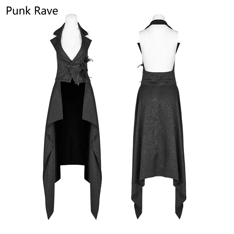

Punk Rave Gothic Detachable Long Vintage Fashion Hollow Out Women Coat Jacket Victorian Steampunk WY970
