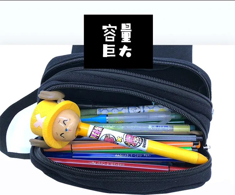 Наруто Хатаке Какаши Косплей кавайный чехол для карандаша аниме школьные сумки холст макияж мешок большой канцелярские принадлежности хранения ручка Органайзер