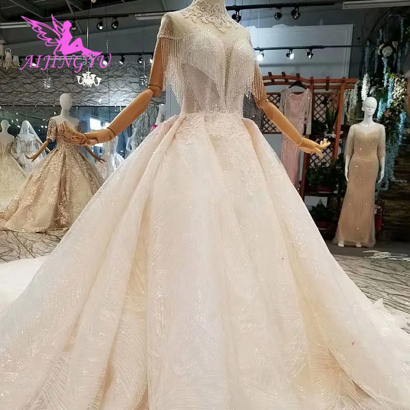 

AIJINGYU Indian Long Dress Attire Simple Lace Gothic Free Shipping On Plus-Size Rose Clothes Muslim Gown Wedding Party Dresses