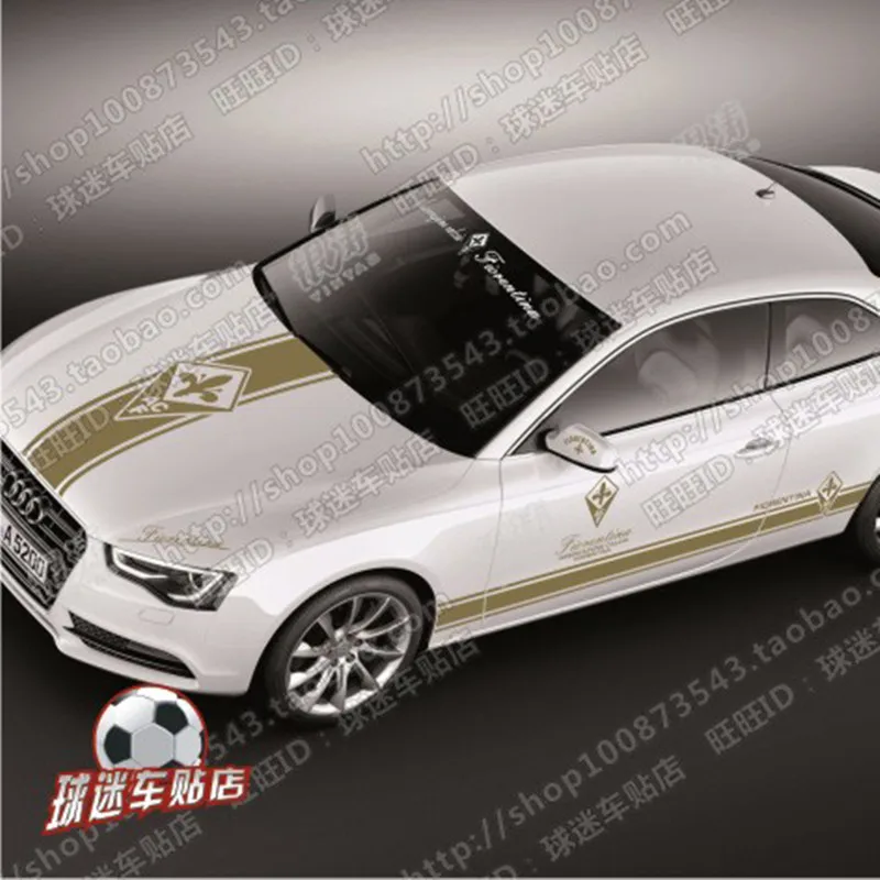 

Florence football team car sticker car door hood trunk rear view mirror reflective car stickers Florence team badge car stickers