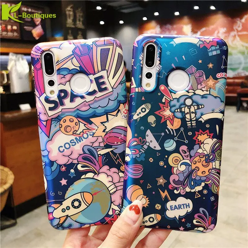 

Huawei P30 Pro Case on sFor Fundas Huawei P30 P20 Lite Mate 20 Pro Honor10 Nova 3i 3 4 Cases Cartoon Space Soft Cover Phone Case
