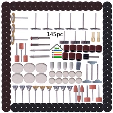 145pc/set Electric Grinder Collet Polishing Burnish Accessories kits Abrasive Tool Sand Paper for Woodwroking Dremel Rotary Tool