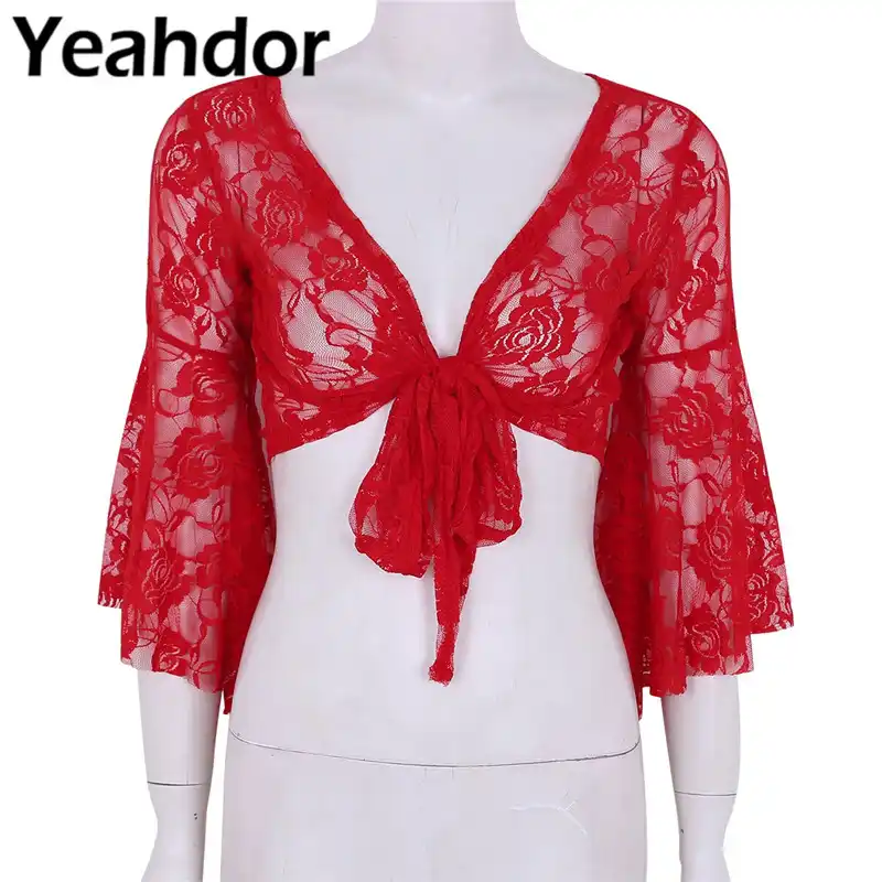For Evening Wedding Dresses Wrap Womens Long Flare Sleeve