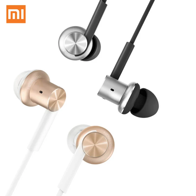 Original Xiaomi Mi Earphones Hybrid In ear Stereo Piston Circle Iron Fresh with Mic for Hifi 