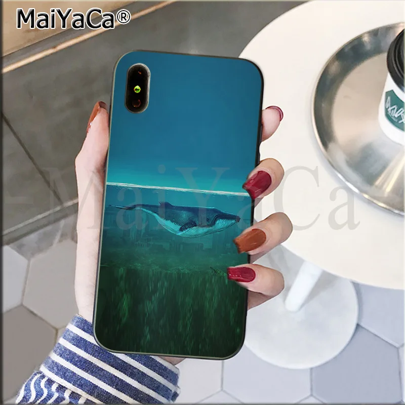 MaiYaCa Кита Дельфин в море заказчик высокое качество чехол для телефона iPhone 8 7 6 6S Plus
