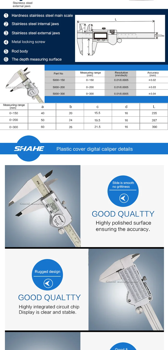 SHAHE цифровой штангенциркуль микрометр ЖК Электронный штангенциркуль 300 мм штангенциркуль цифровой штангенциркуль 300 мм