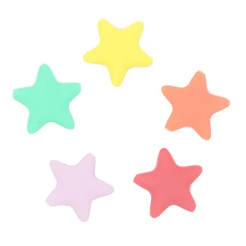 

Star Shape Silicone Material Baby Pacifier Clip Holder Soother Pacifier Solid Color Infant Clips Baby Clasps Holders Accessories