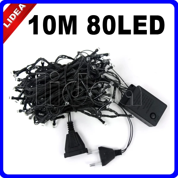 

10M 80 LED Garden Wedding Party New Year Navidad Cord Fairy String Garland LED Christmas Outdoor Decorative Light EMS C-18
