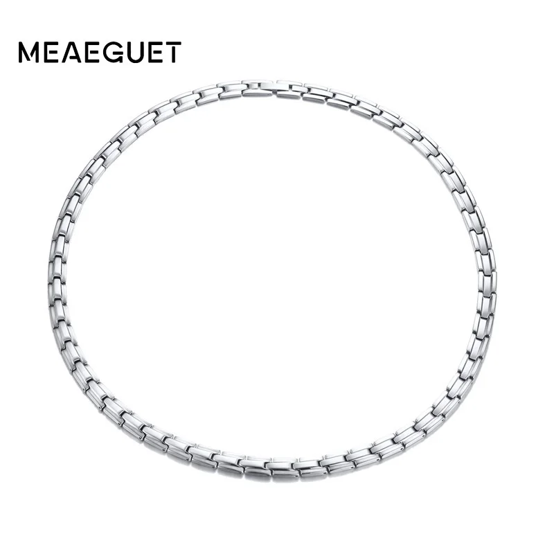 

Bio Choker Women Chains Stainless Steel Magnetic Necklace Rose Gold/Silver/Black Magnet Neckwear Necklaces Female Jewellery