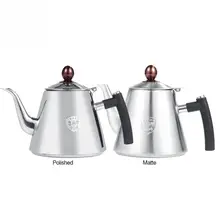 Переносной 1.2L Нержавеющая сталь плитой Чай горшок Чай Кофе чайник теплостойкая силиконовая ручка