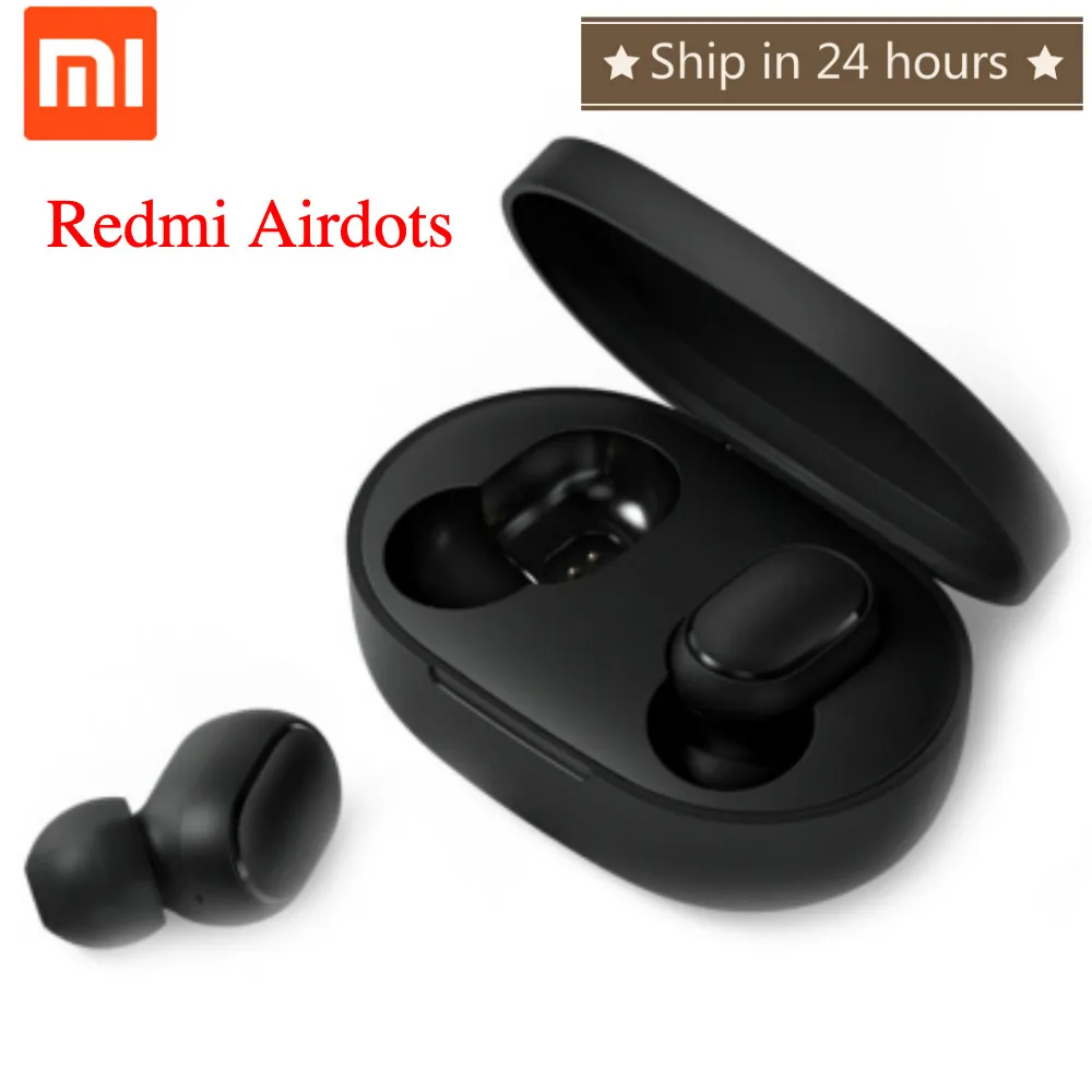 Оригинальные беспроводные наушники Xiaomi Redmi AirDots TWS Bluetooth 5,0, стерео наушники-вкладыши с басами, голосовое управление с микрофоном, громкая связь