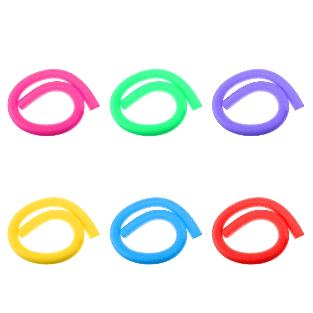 Flexible Floating Swimming Pool Noodle Swim Kickboard Water Float Aid Woggle Noodles Hollow Learn Kids Adult Pool & Accessories