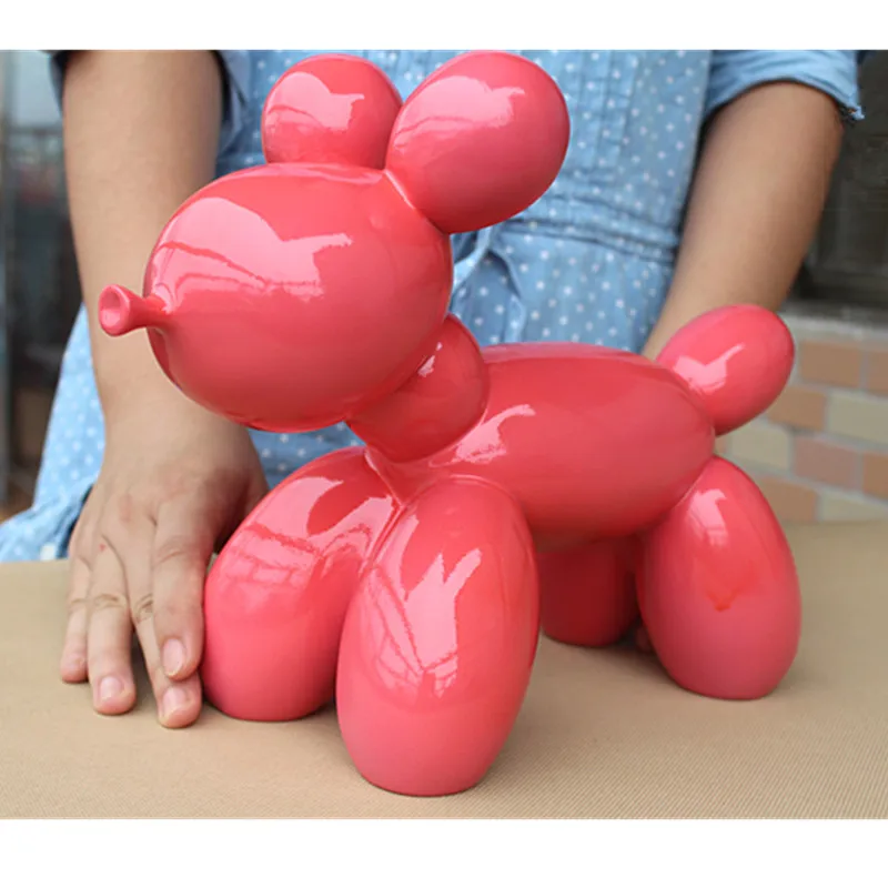 

Limit Jeff Koons Balloon Dog Abstraction Sculpture Desktop Decoration Creative Simulation Animal Resin Craftwork Figurines X1818