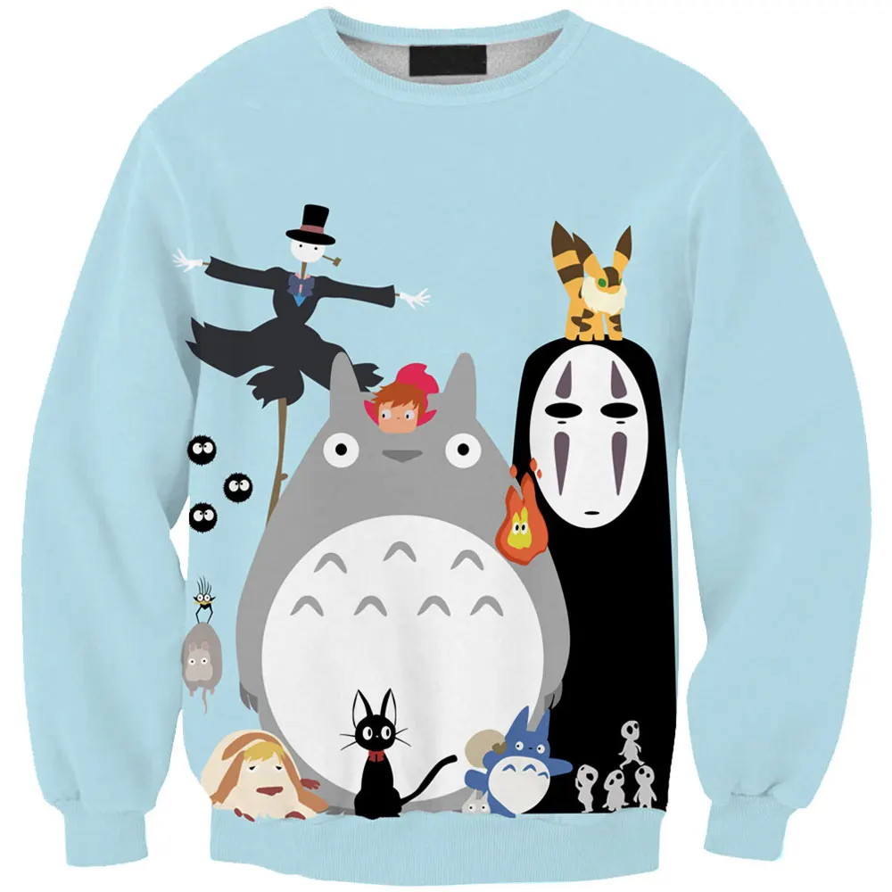 

Sudaderas Mujer 2015 Casual 3D Sweatshirt Women Winter Clothing Moleton Feminino Hoodies O-neck Pullover Cartoon Totoro Print