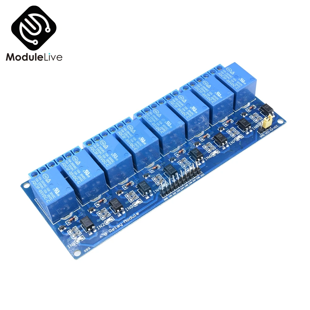 Плата релейного модуля для Arduino 5 В 8 каналов 10 А 250 переменного тока 30 постоянного