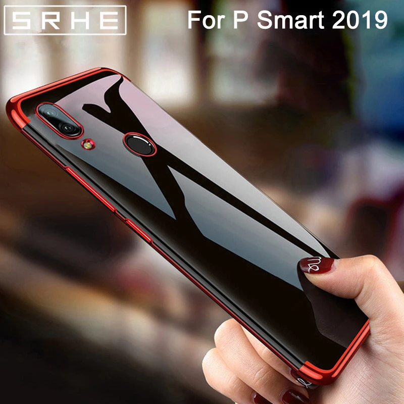 

SRHE For Huawei P Smart 2019 Case Transparent Plating Soft TPU Silicone Clear Back Cover For Huawei Honor 10 Lite Case