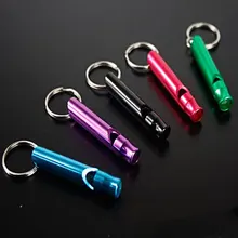Outdoor Sports psk Small Aluminum whistle lifesaving survival training whistle For Camping Hiking Multi-Color Camping Accessory