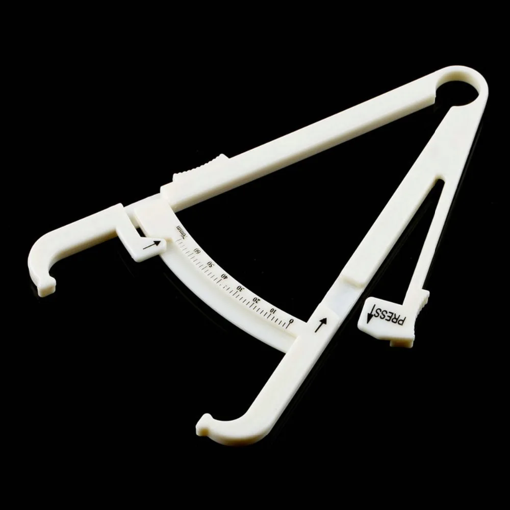 

High Quality ABS Accurate Ruler 1Pcs Fat Caliper Skinfold Thickness Gauge Body Fat Tester Analyzer Fat Measuring Clamp Sebum