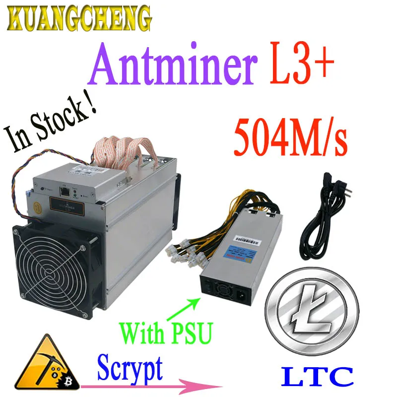 

LTC miner Antminer L3+ 504M/s Asic scrypt with 1800W power Miners are more economical than the S9 DR3 z9mini A9 A4 whatsminer m3