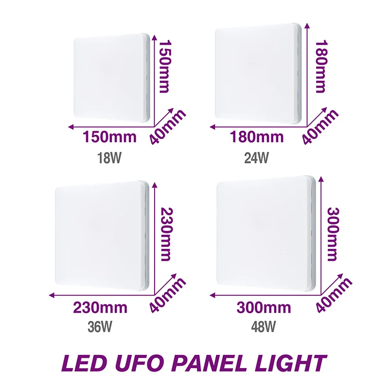 Светодиодный панельный светильник 18 Вт 24 Вт 36 Вт 48 Вт квадратный Ac85-265V SMD2835 светодиодный потолочный светильник современный потолочный светильник