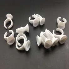 100 шт. Малый Размеры одноразовые татуаж кольцо с seper чернила татуировки бровей губ пигменты татуировки держатель кольца контейнер Кубок