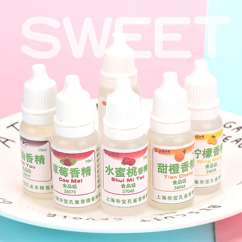 

Practical DIY Craft Food Flavor For Slime Crystal Mud Fruit Flower Flavor Edible Flavoring Essence Handcraft Slime Supplies 10ml