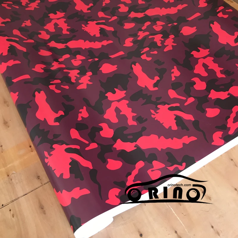 Black Red Camo Vinyl Film-1
