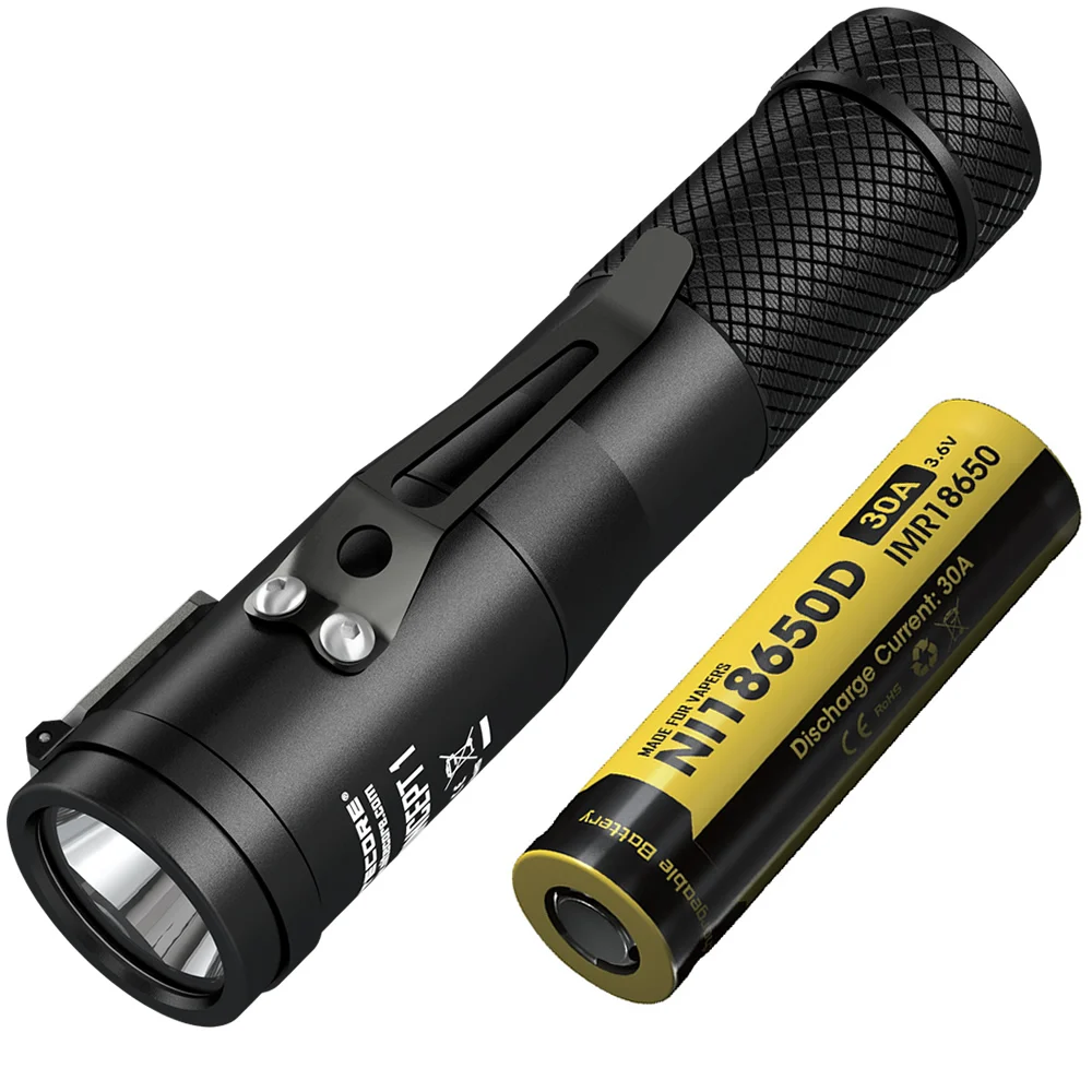 Topsale NITECORE C1 1800LM CREE XHP35 HD E2 светодиодный фонарик+ IMR 18650 перезаряжаемый аккумулятор Магнитный задний фонарь 1 EDC фонарь - Испускаемый цвет: 3100mAh 30A Battery