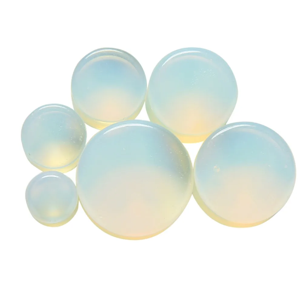 

1PCS Classic Simple Opalite Stone Ear Plugs Ear Expander Ear Piercing Tunnels Gauges Expander Body Piercing Jewelry