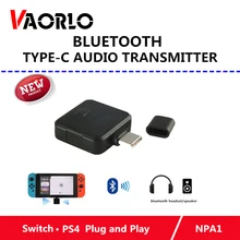 Тип-C Bluetooth передатчик переключателя Nintend Игры Аудио Аксессуары Mini USB Bluetooth стерео Беспроводной адаптер для Nintendo Switch PS4 ТВ ПК