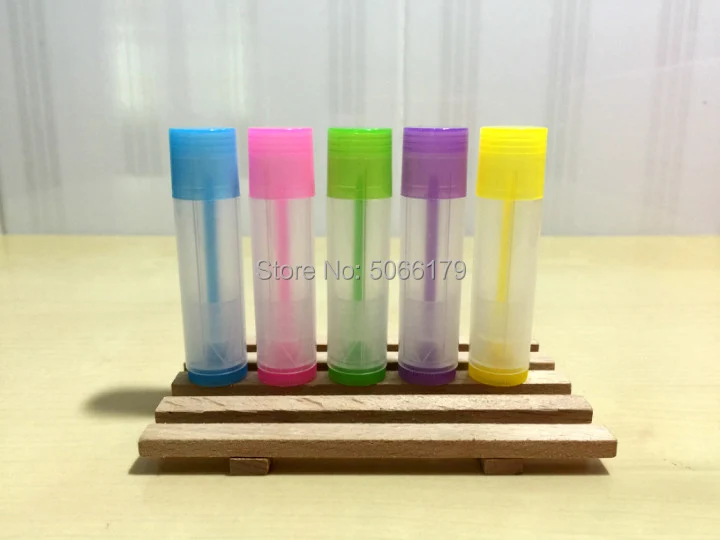 

5ml/g PP Plastic Colored Direct Filling Lip Balm Container, Empty Cosmetic Lipgloss Container,Pink/Yellow Beauty Lipstick Tube