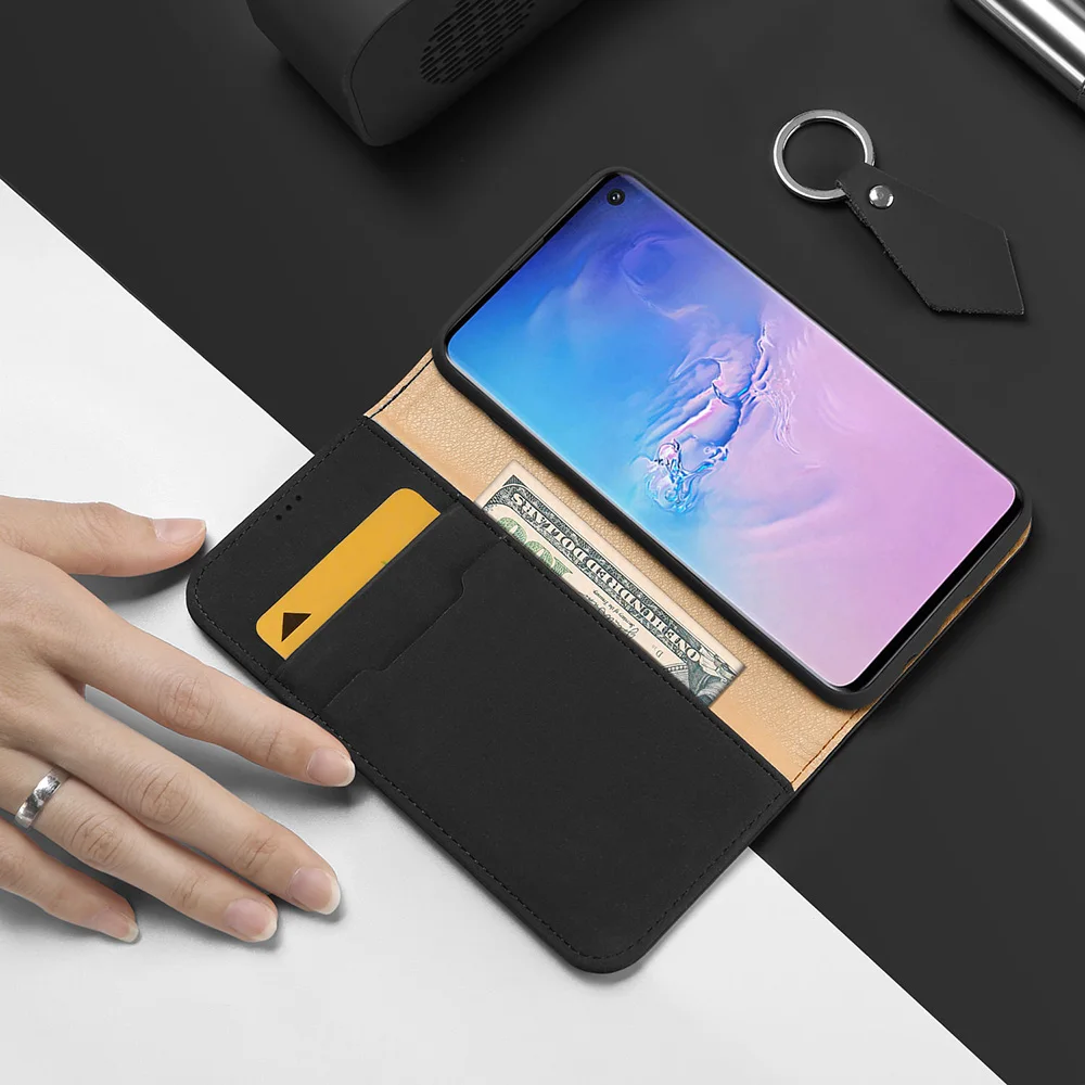 Чехол DUX DUCIS из натуральной кожи для samsung Galaxy S10 Plus, откидной Чехол-кошелек для samsung S10 S9 Plus S10E S10plus, чехол для телефона s