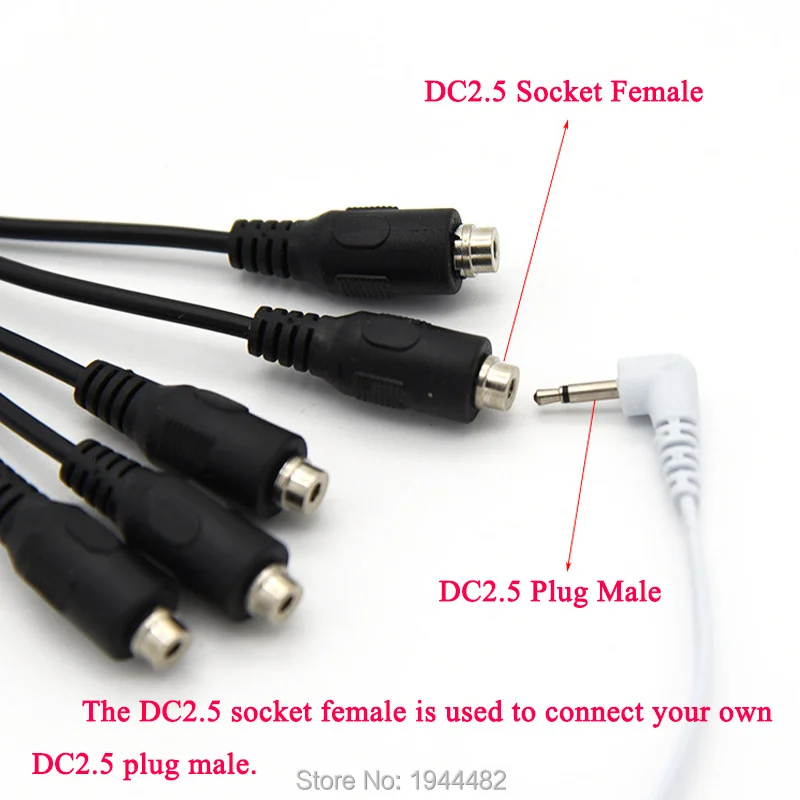 2 шт. переходной кабель 5 в 1 с вилкой папа на розетку DC2.5|electro shock plug|electro plugelectro sex plug |