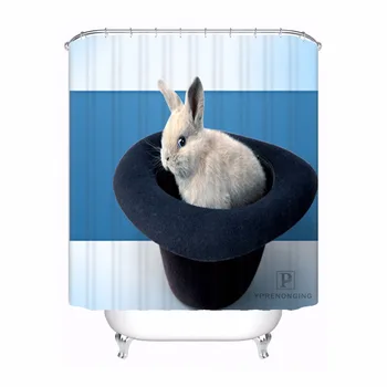 

Custom Cartoon Animal Deer Lion Shower Bath Curtain Mildewproof Waterproof Polyester Various Sizes#180417-03-153