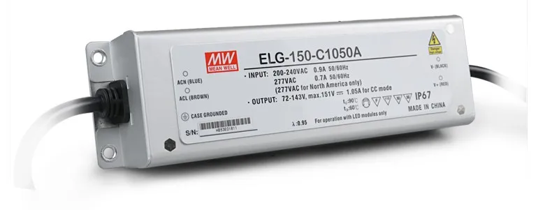 

Original MEAN WELL 75W Single Output IP67 Constant Current LED Driver Switching Power Supply With PFC ELG-75-C