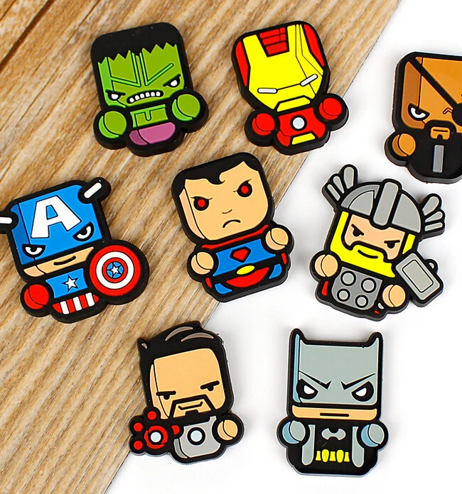 Buy Hot Sale 50 pcs Cartoon Popular Superhero Accessories, Flat Back Inspired