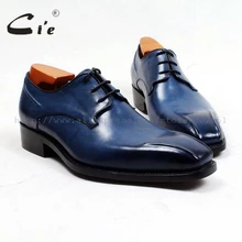 CIE квадратный носок изготовленный на заказ мужская обувь на заказ ручной работы кожаная обувь мужская одежда офисные подошва из телячьей кожи на шнуровке; обувь в стиле Дерби Goodyear D152
