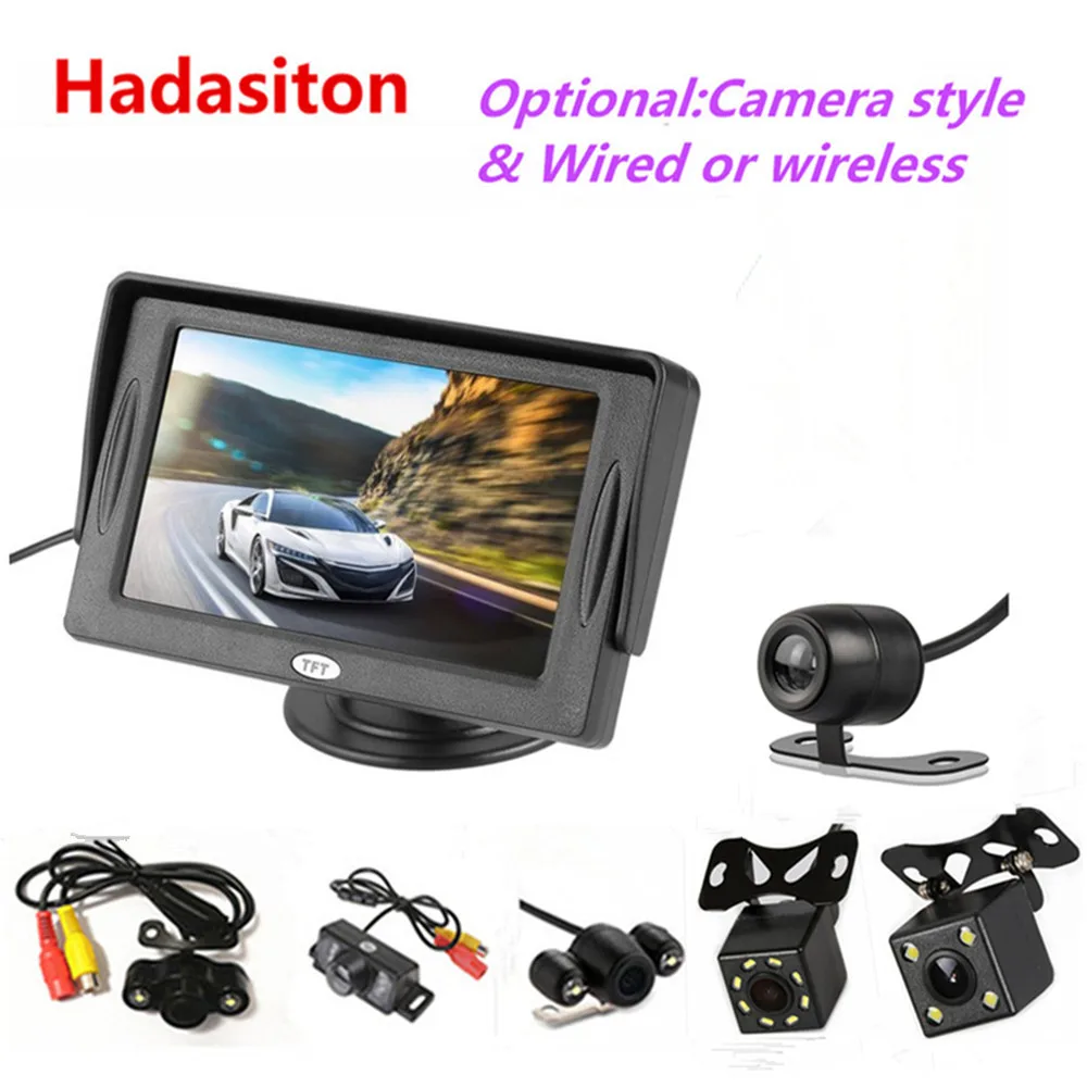 

4.3 inch TFT LCD Color Screen Car Monitor reversing parking assistance,Rearview camera optional