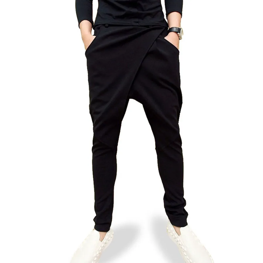 Men's Clothing Fashion Sweatpants Skinny Elastic Waist Dance Harem Mens ...