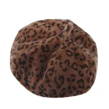 Женская модная шапка, зимняя теплая однотонная шапка, Леопардовый берет, французская Шапка-бини, шляпа touca, Женская шляпка, chapeau touca