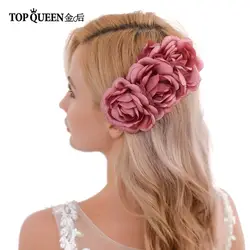 TOPQUEEN HP51 свадебный головной убор DIY головной убор Свадебные аксессуары для волос Свадебные Многоцветный Цветы расческа для волос заколка